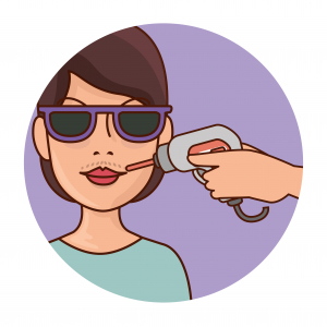 دانلود وکتور لایه باز رنگی لیزر موی زائد صورت و بدن